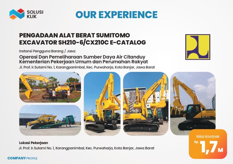 Pengadaan Pemerintah, Ekatalog, LKPP, Excavator