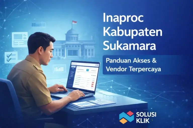Ilustrasi ASN mengakses sistem Inaproc Kabupaten Sukamara untuk proses pengadaan barang dan jasa pemerintah dengan vendor terpercaya