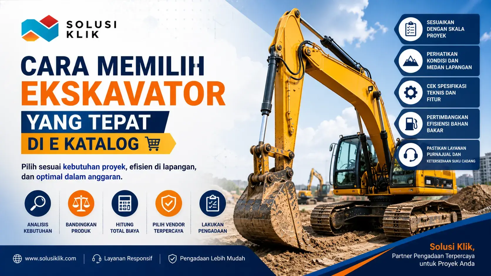Cara Memilih Ekskavator yang Tepat di e Katalog