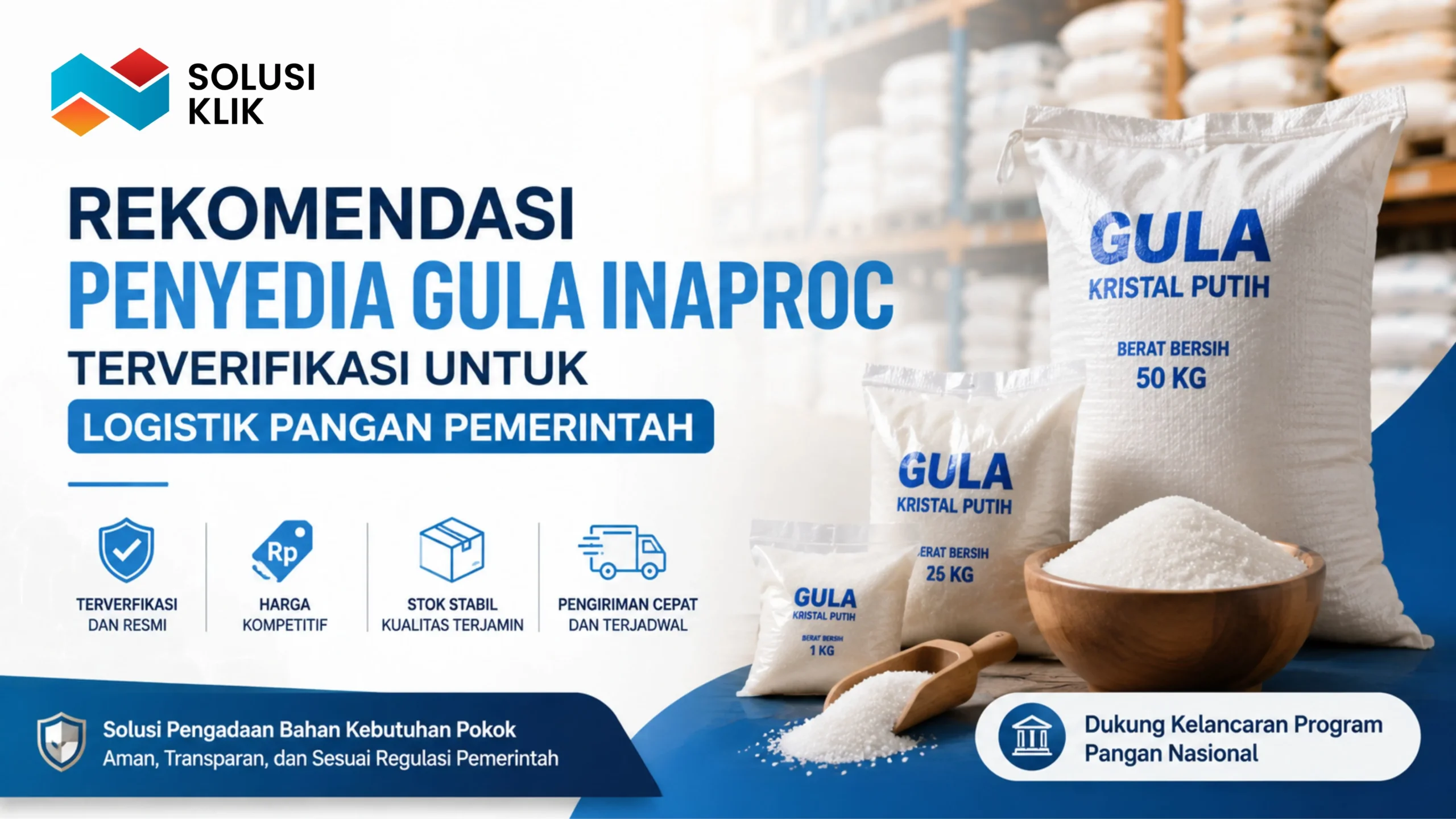 Gambar Penyedia Gula Inaproc terverifikasi untuk logistik pangan pemerintah dari Solusi Klik