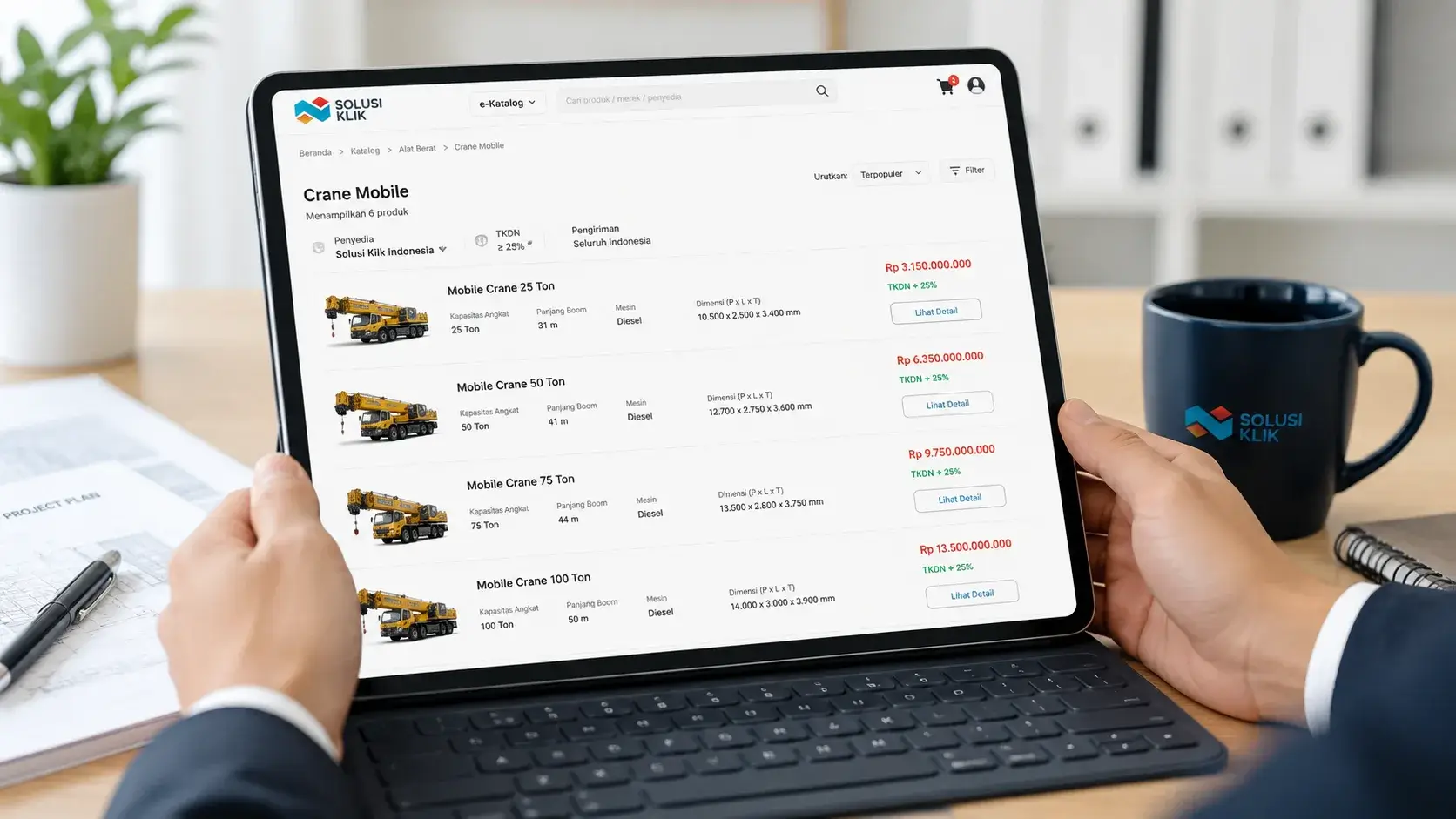 Pengadaan crane mobile e katalog dengan harga dan spesifikasi lengkap