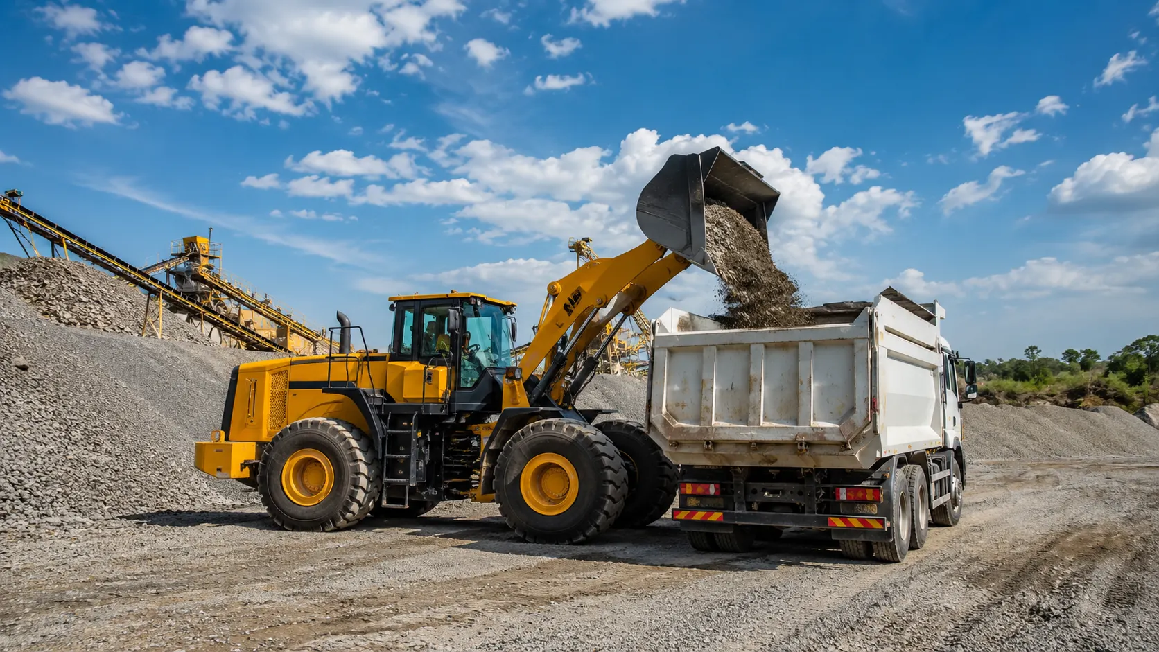 Harga alat berat loader yang digunakan di area stockpile dan tambang