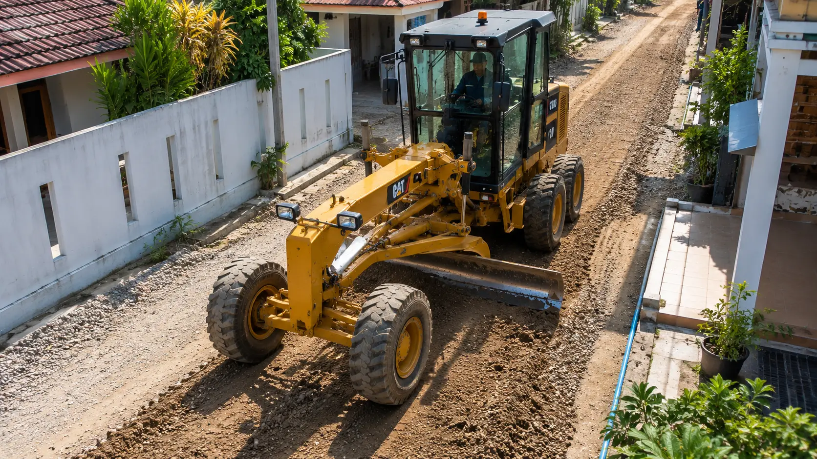 Harga Alat Berat Motor Grader modern untuk perataan tanah dasar jalan