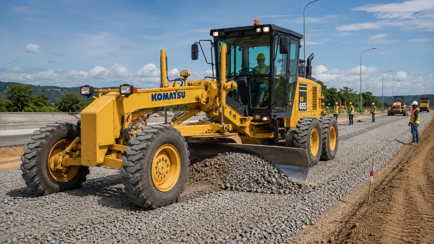 Harga Alat Berat Motor Grader dengan moldboard meratakan batu agregat