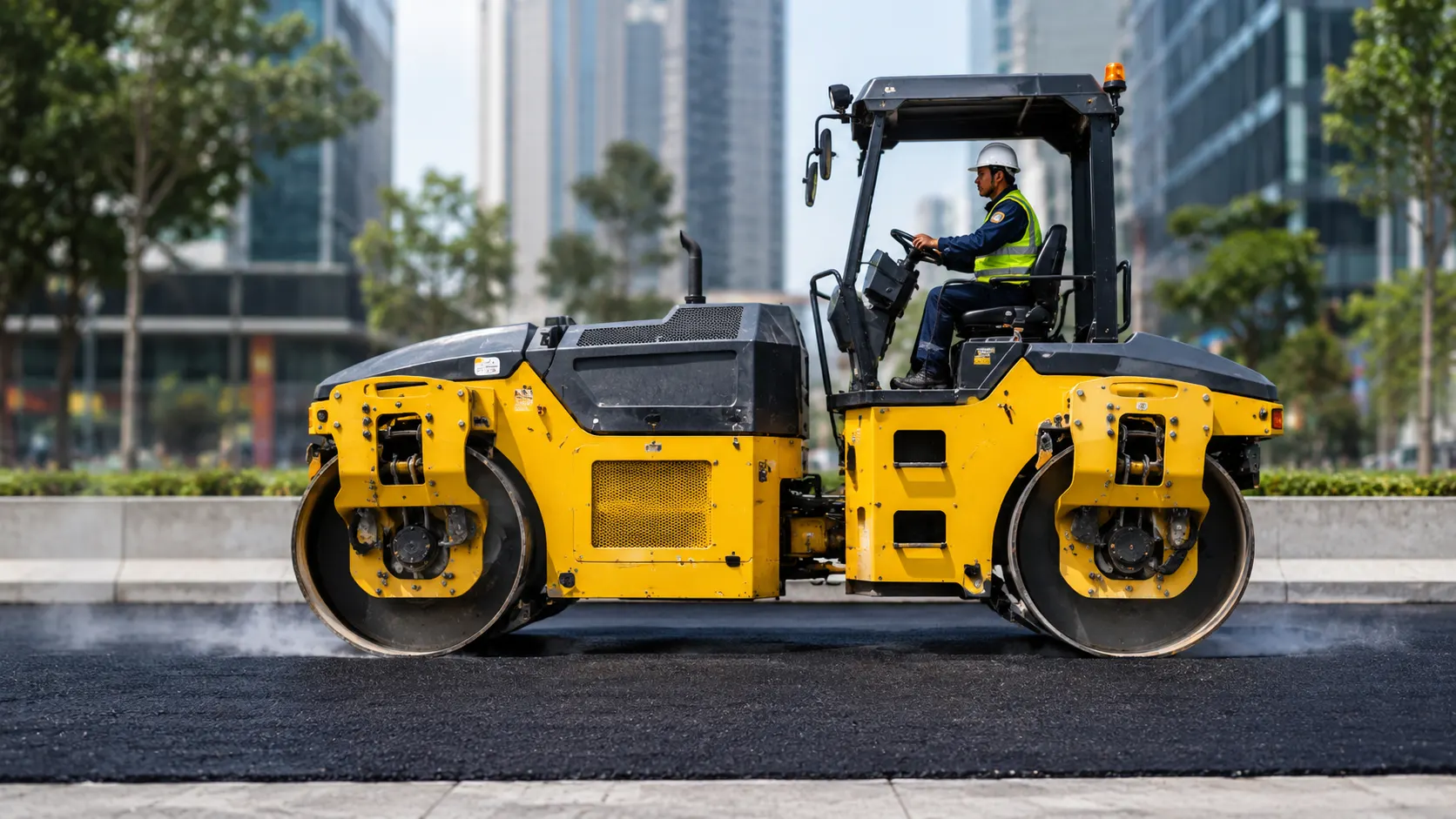 Harga alat berat roller untuk proyek pengaspalan jalan