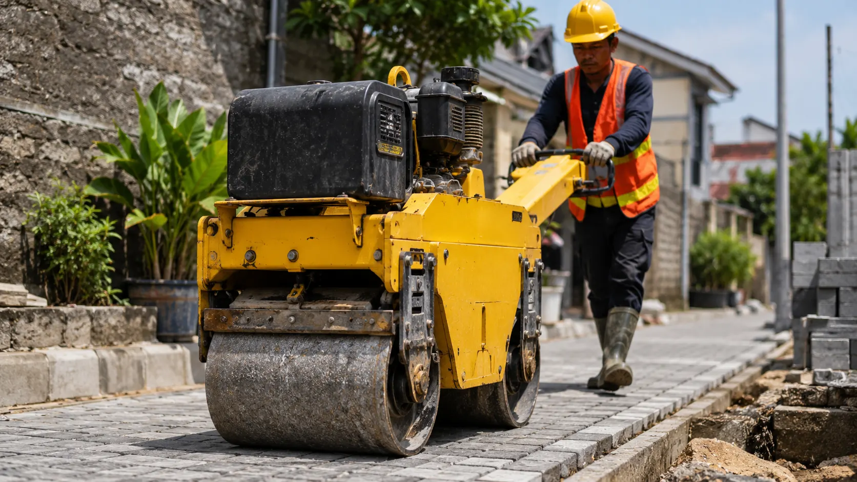 Harga baby roller Indonesia untuk proyek pemadatan paving dan jalan kecil

