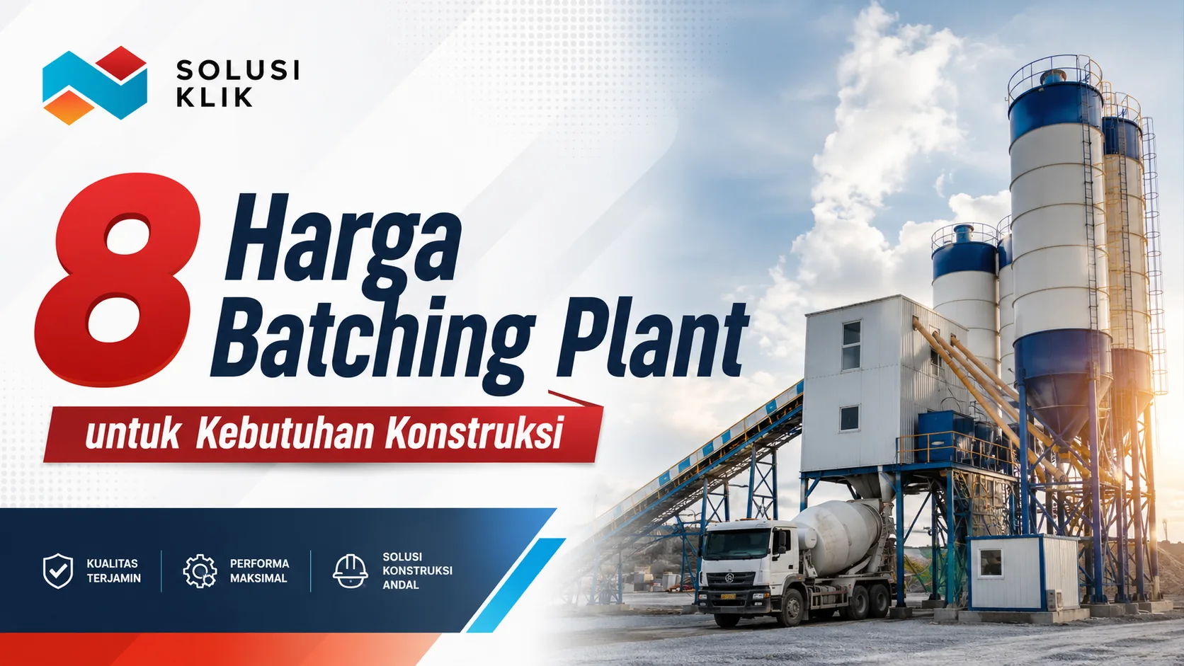 Harga batching plant untuk kebutuhan konstruksi proyek skala besar