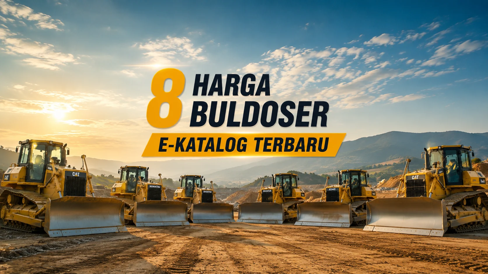 Harga buldoser e katalog Indonesia di area proyek konstruksi terbuka