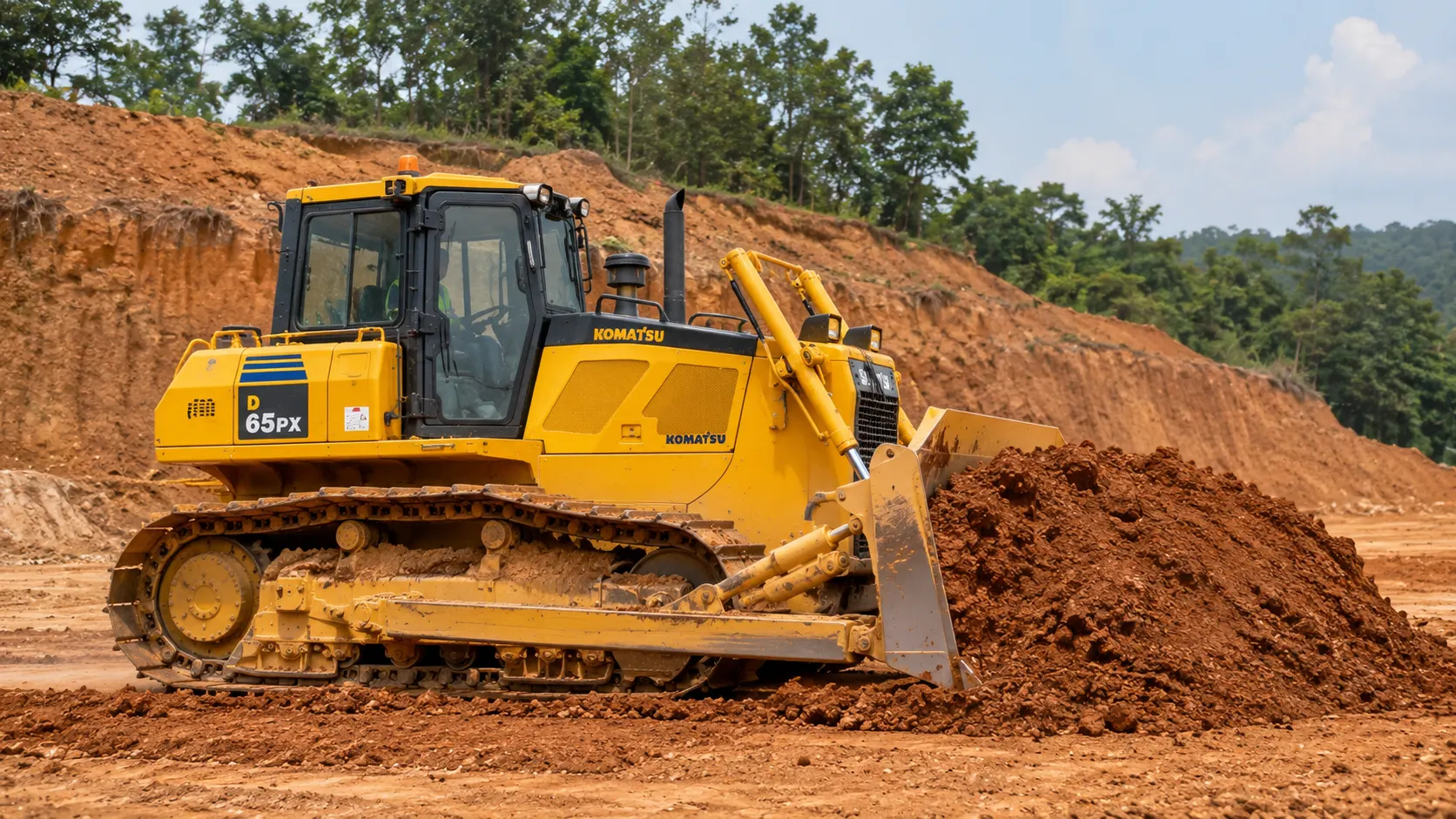 Harga buldozer e katalog dengan unit dozer heavy duty di proyek tanah