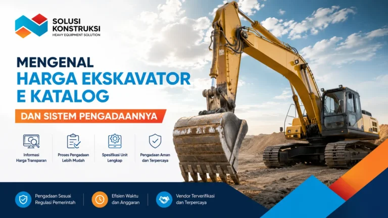 Harga ekskavator e katalog untuk proyek pemerintah dan konstruksi