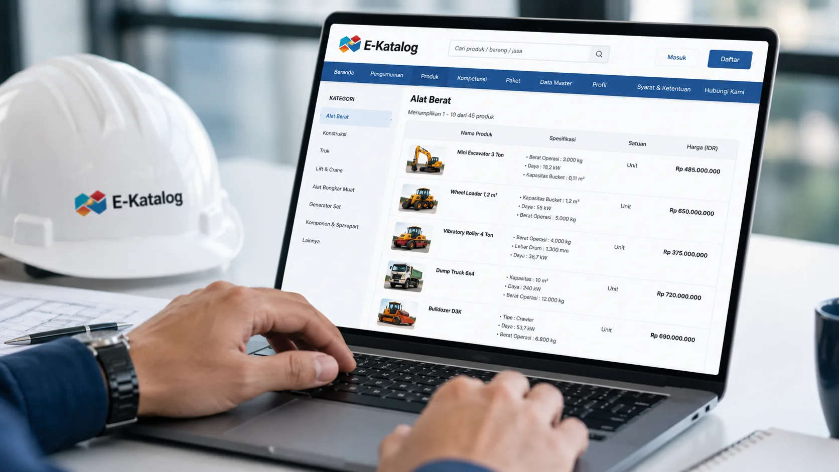 Harga ekskavator long arm e katalog lengkap dengan spesifikasi dan harga