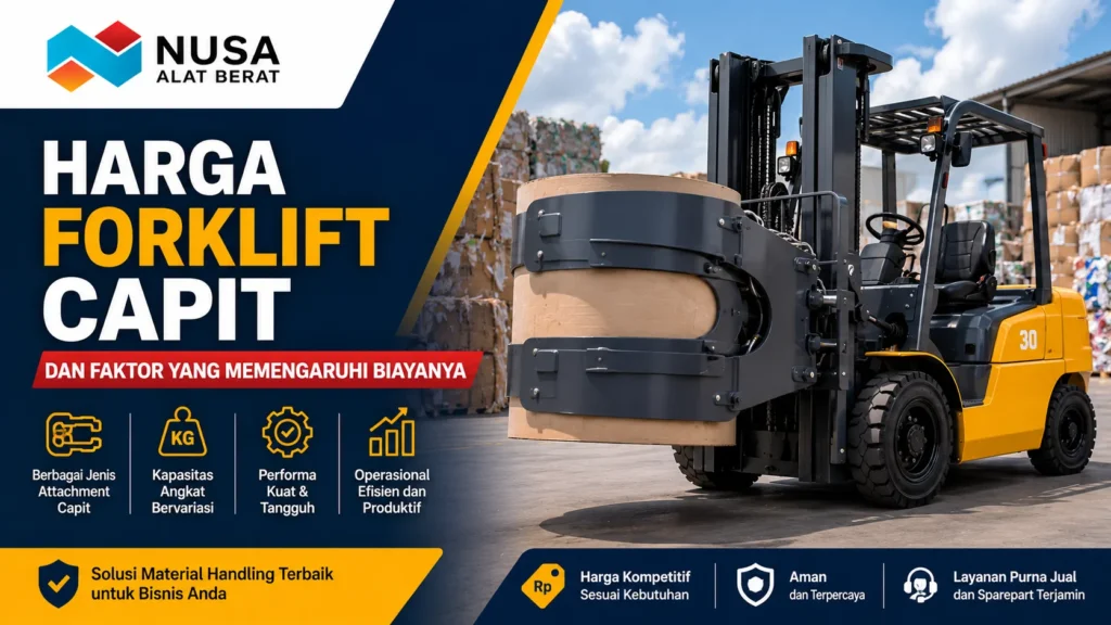 Harga forklift capit dan faktor yang memengaruhi biaya operasionalnya