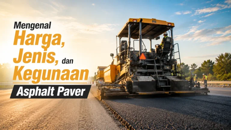 Mengenal harga asphalt paver, jenis, dan kegunaan asphalt paver modern yang sedang menghampar aspal di proyek pembangunan jalan raya
