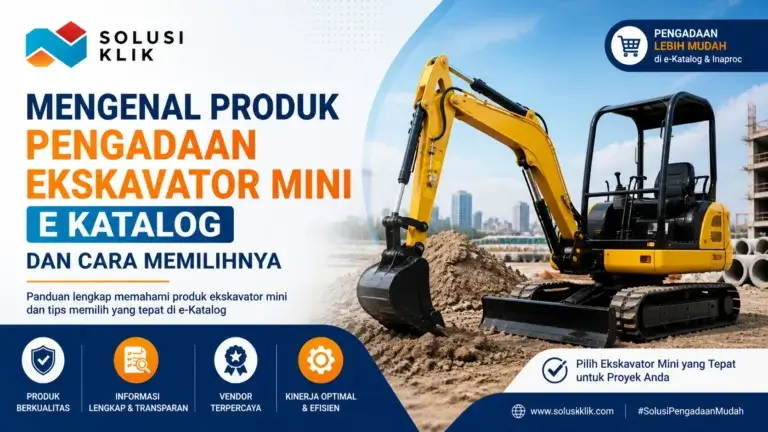 Pelajari pengadaan ekskavator mini e katalog, mulai dari penjelasan produk, fungsi, hingga cara memilih yang tepat. Solusi praktis, cepat, dan terpercaya bersama Solusi Klik.
