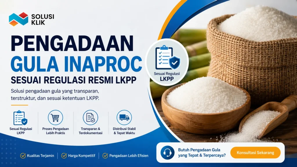 Pengadaan Gula Inaproc sesuai regulasi resmi LKPP untuk kebutuhan distribusi dan pengadaan pangan instansi