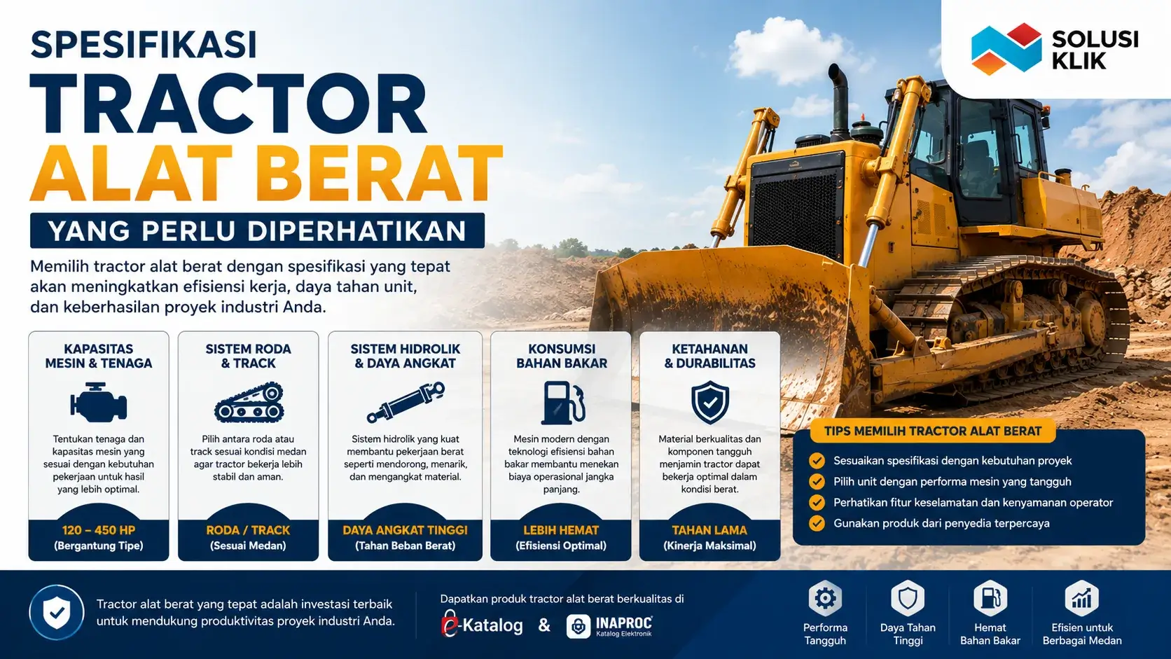 Spesifikasi tractor alat berat untuk pengadaan alat berat tractor e katalog