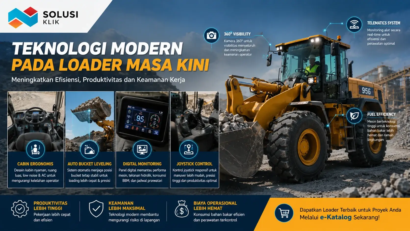 Teknologi modern pada pengadaan alat berat loader e katalog untuk meningkatkan efisiensi dan produktivitas proyek konstruksi modern