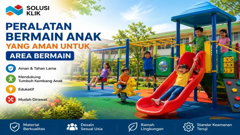 Peralatan bermain anak yang aman dan edukatif untuk area bermain sekolah dan playground modern.