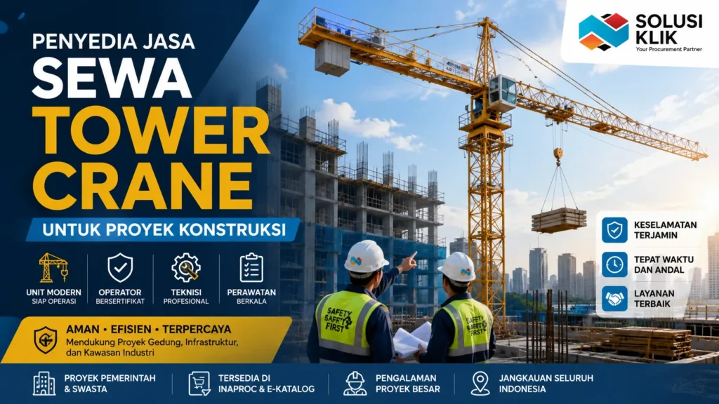 Penyedia Jasa Sewa Tower Crane untuk proyek konstruksi gedung bertingkat dan infrastruktur di Indonesia