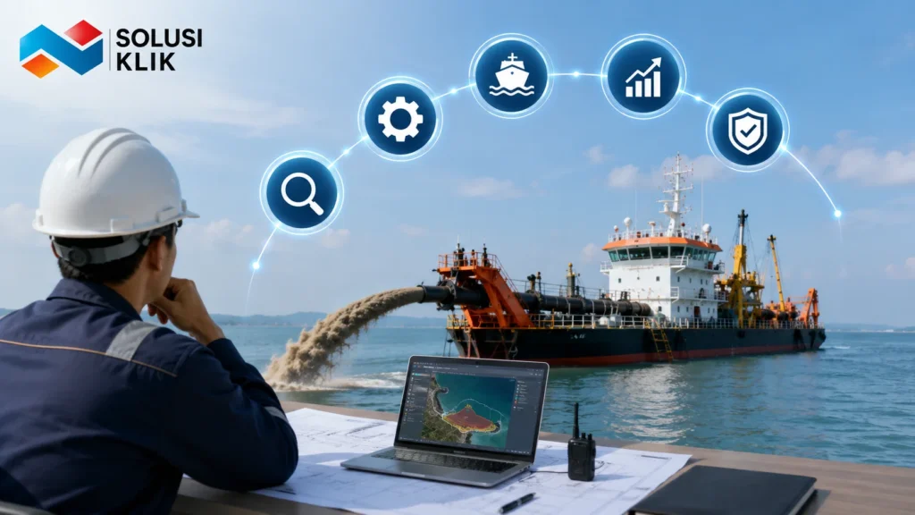 Jasa sewa dredger untuk proyek pengerukan laut dan pelabuhan.