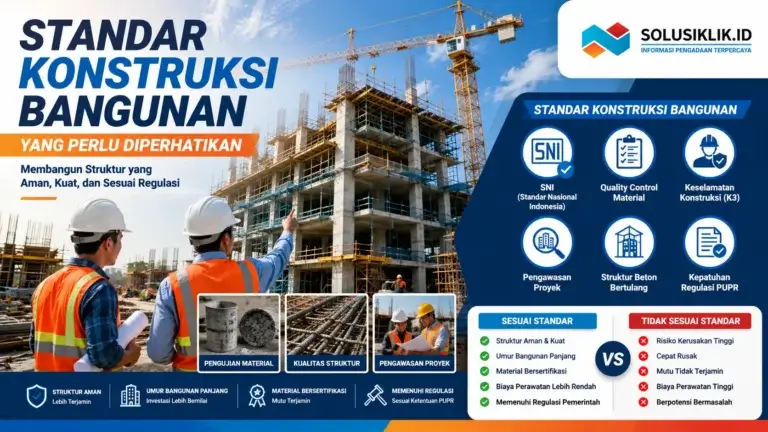 Standar Konstruksi Bangunan pada proyek gedung bertingkat dengan penerapan SNI, quality control, dan keselamatan konstruksi