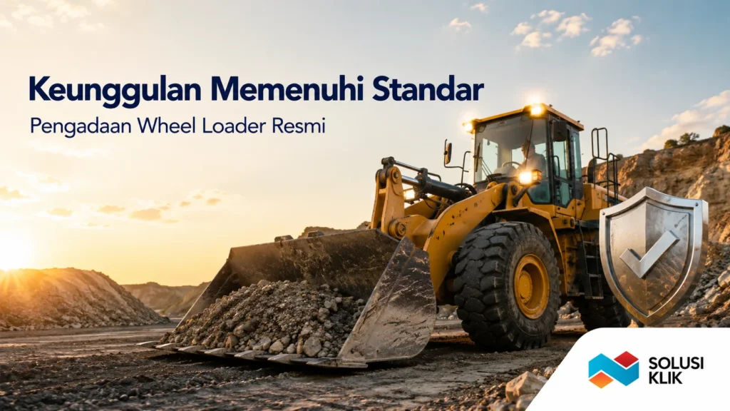 Penandatanganan dokumen pengadaan wheel loader yang sesuai dengan regulasi dan standar pemerintah.