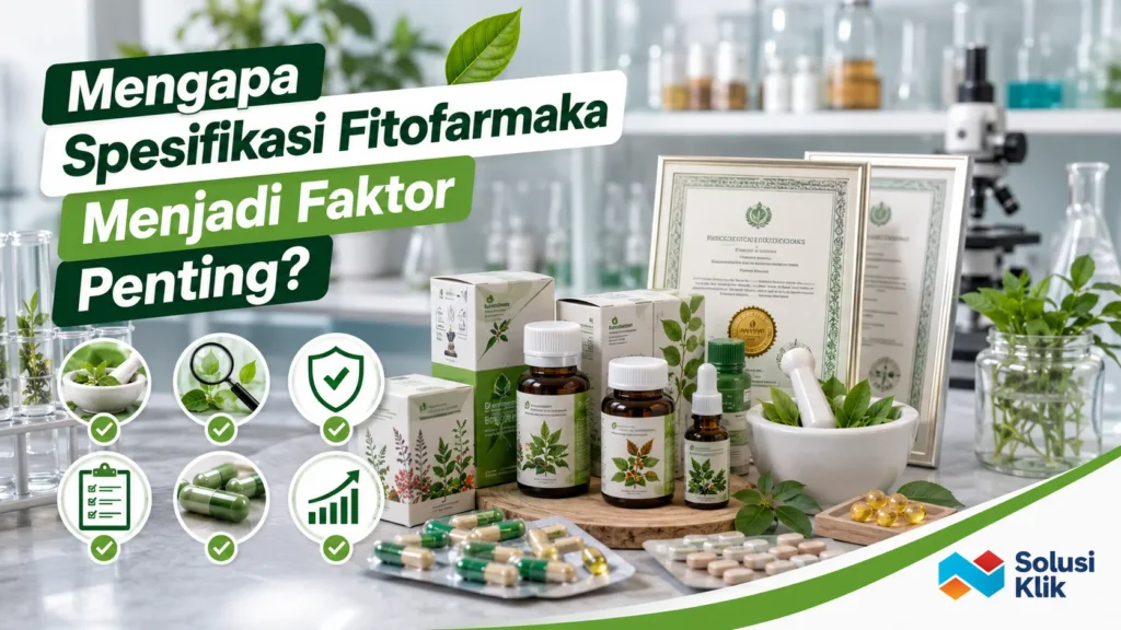 Spesifikasi fitofarmaka berdasarkan standar mutu dan keamanan produk kesehatan.