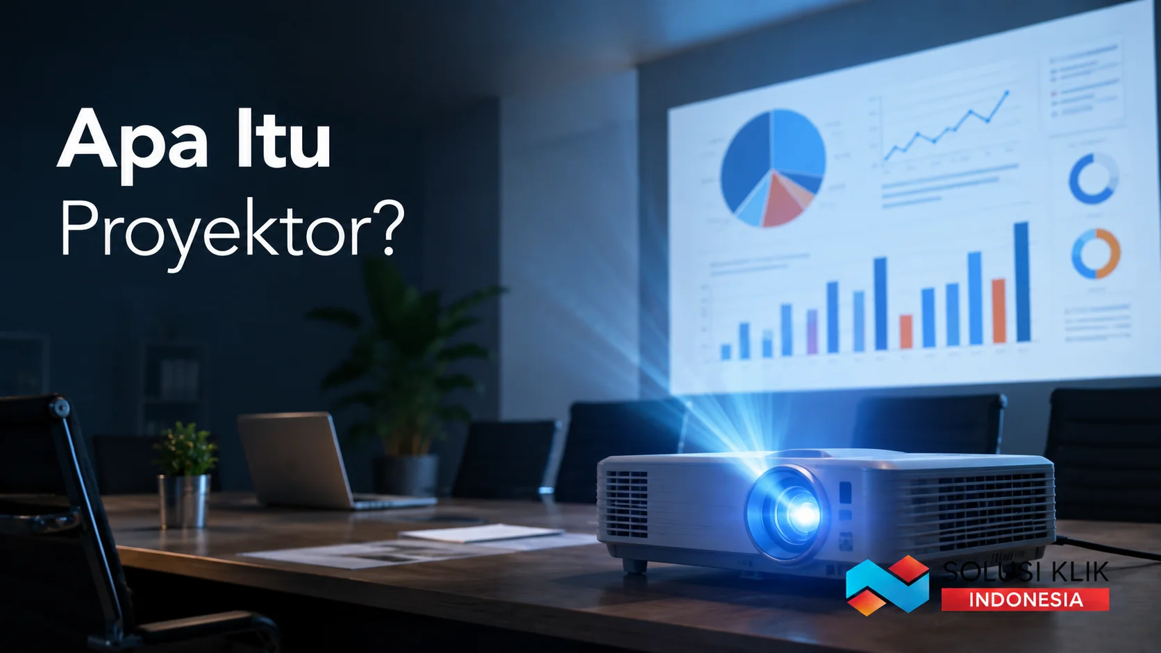 Proyektor digunakan untuk menampilkan gambar dan informasi pada layar dalam ruang presentasi.