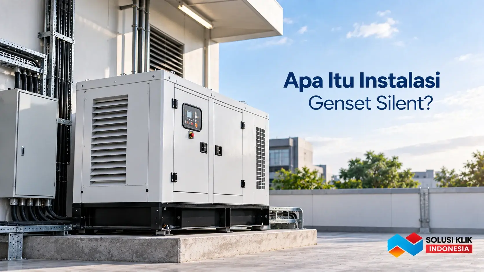 Instalasi genset silent pada area operasional
